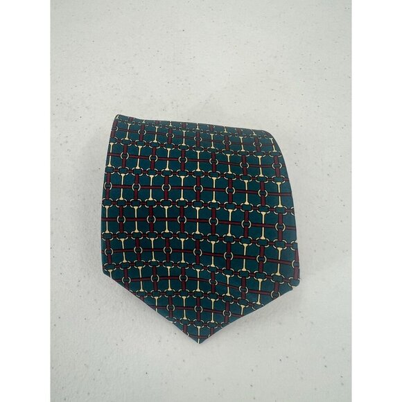 Bill Blass For Lord & Taylor Men Vintage Silk Tie With Geometric Pattern - Picture 1 of 6